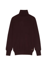 Turtle Neck Seamless Sweater In Wool Cashmere blend
